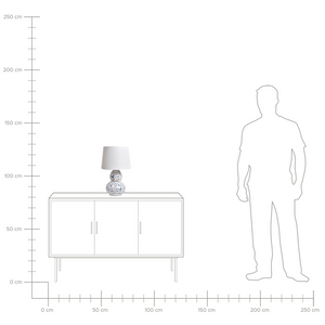 Lampada da tavolo con base in ceramica bianca artistiche macchie blu paralume in lino stile tamburo soggiorno moderno