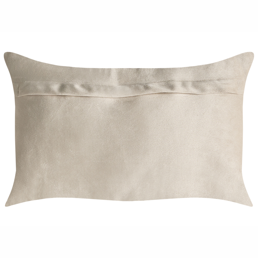 Set di 2 cuscini decorativi in velluto con motivo natalizio a fiocco 50 x 30 cm beige e rosso accessorio decorativo