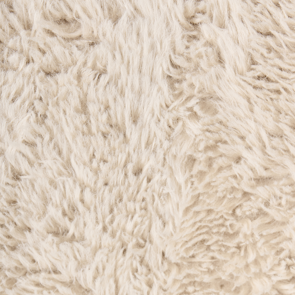 Sedia a dondolo moderna Rivestimento in tessuto ecopelliccia Dondoli in legno Camera dei bambini Soggiorno beige chiaro