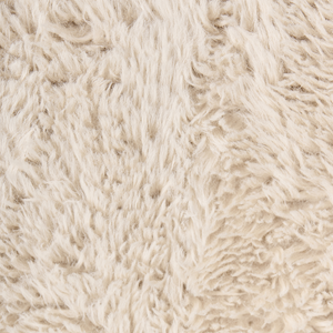 Sedia a dondolo moderna Rivestimento in tessuto ecopelliccia Dondoli in legno Camera dei bambini Soggiorno beige chiaro