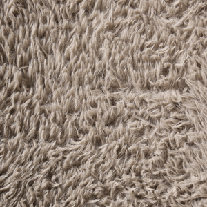 Sedia a dondolo moderna Rivestimento in tessuto ecopelliccia Dondoli in legno Camera dei bambini Soggiorno tortora