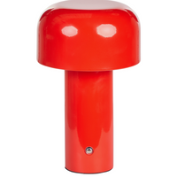 Lampada da tavolo senza fili in ferro rosso per interni e per esterni