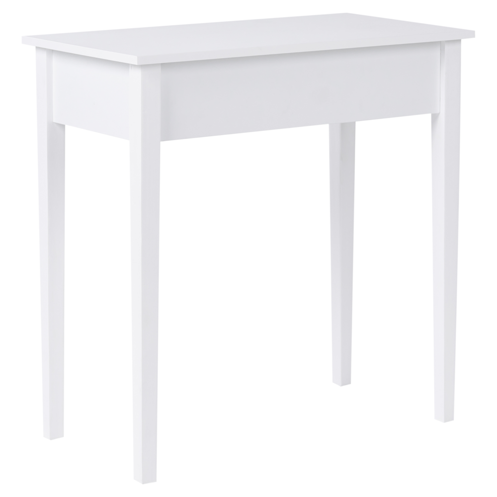 Consolle bianca con gambe in legno MDF 75 x 40 cm con cassetti Arredamento per ingresso soggiorno e camera dei bambini