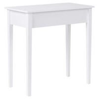 Consolle bianca con gambe in legno MDF 75 x 40 cm con cassetti Arredamento per ingresso soggiorno e camera dei bambini