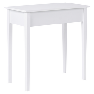 Consolle bianca con gambe in legno MDF 75 x 40 cm con cassetti Arredamento per ingresso soggiorno e camera dei bambini