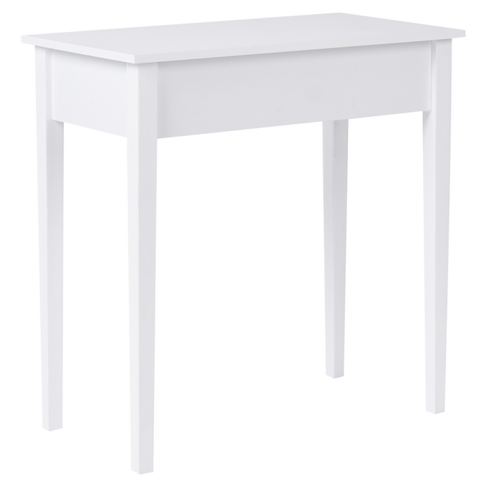 Consolle bianca con gambe in legno MDF 75 x 40 cm con cassetti Arredamento per ingresso soggiorno e camera dei bambini