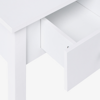 Consolle bianca con gambe in legno MDF 75 x 40 cm con cassetti Arredamento per ingresso soggiorno e camera dei bambini