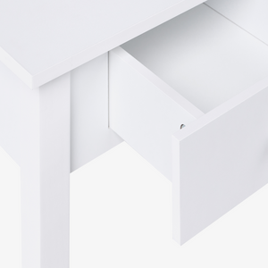 Consolle bianca con gambe in legno MDF 75 x 40 cm con cassetti Arredamento per ingresso soggiorno e camera dei bambini