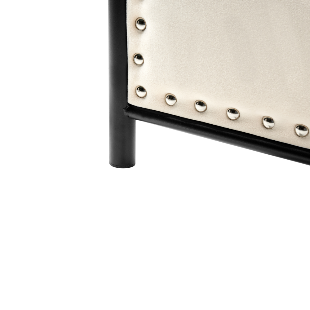 Letto in metallo nero con struttura a doghe rete 180 x 200 cm testiera moderna camera da letto