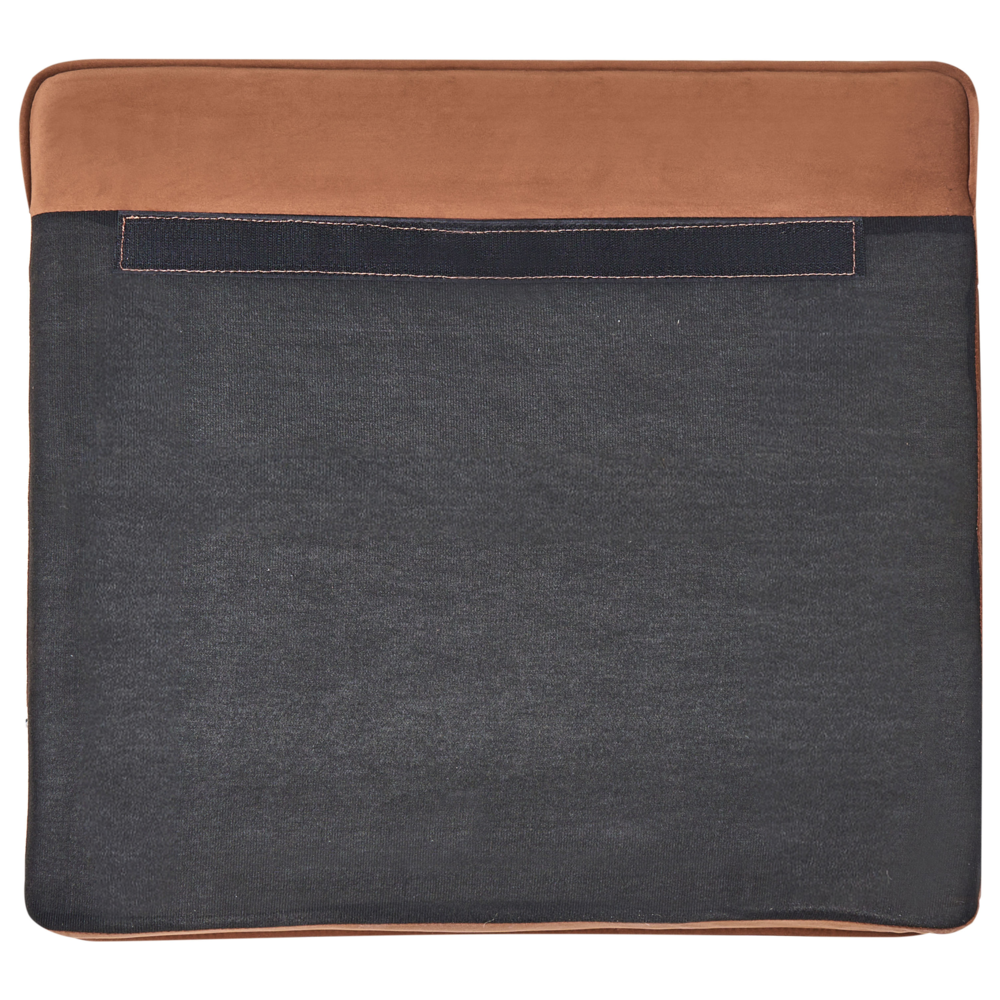 Divano Chesterfield classico capitonné a 3 posti in velluto marrone dorato stile Contemporaneo