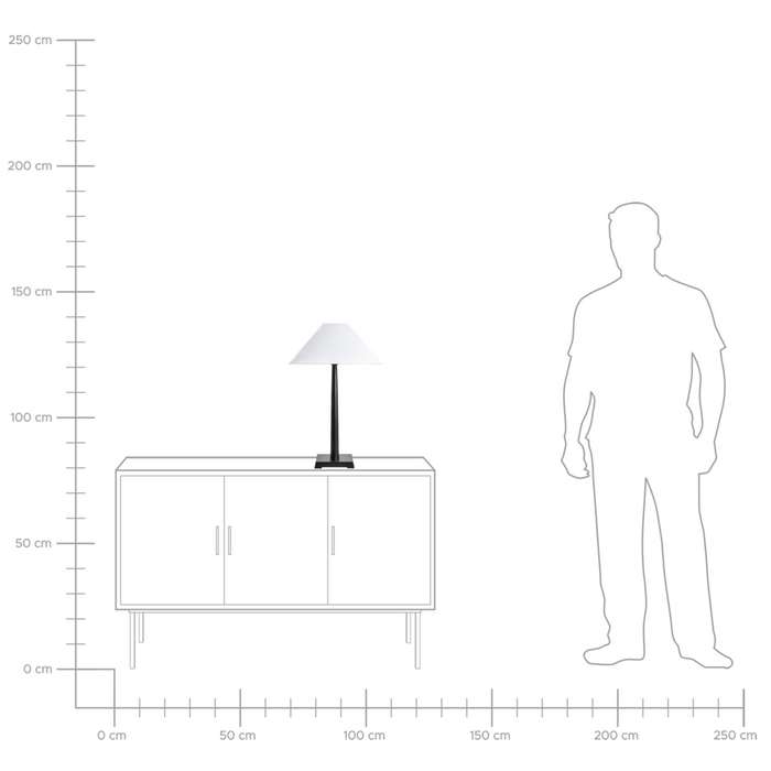 Lampada da tavolo in ferro nero Illuminazione da comodino Base in metallo Paralume in tessuto bianco Camera da letto moderna Soggiorno
