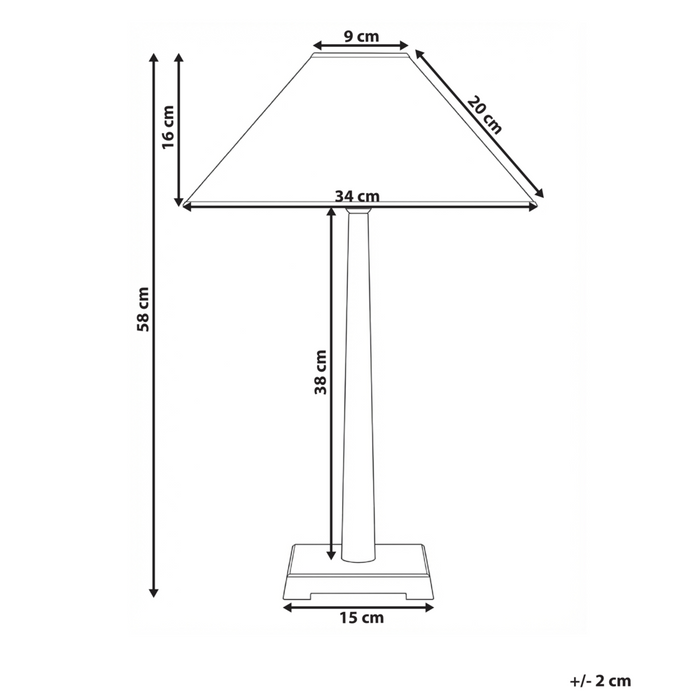 Lampada da tavolo in ferro nero Illuminazione da comodino Base in metallo Paralume in tessuto bianco Camera da letto moderna Soggiorno