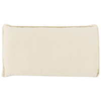 Chaise longue bianco sporco Poltrona imbottita bouclé con cuscino Stile minimalista