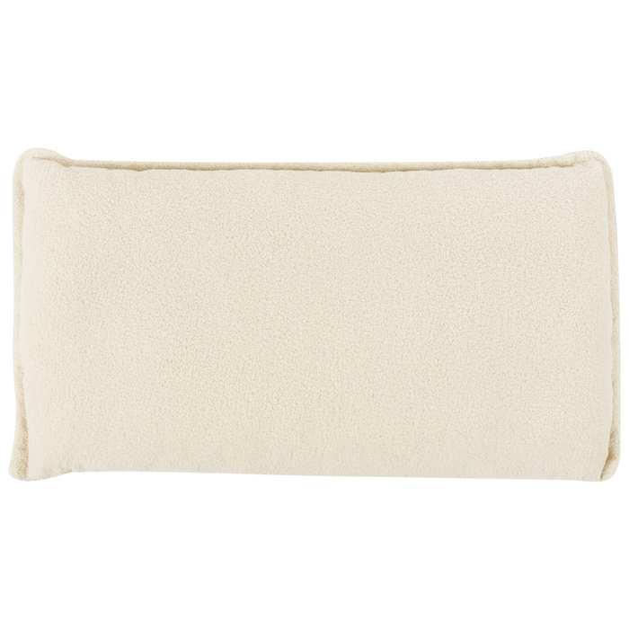 Chaise longue bianco sporco Poltrona imbottita bouclé con cuscino Stile minimalista