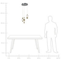 Lampada da parete a LED con paralume in vetro e base in metallo stile glamour oro