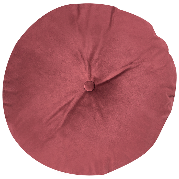 Divano in velluto rosso a 2 posti con bottoncino per finiture con bottoni Cuscini trapuntati Braccia arrotolate Glam