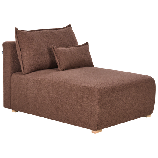 Chaise longue marrone Poltrona imbottita bouclé con cuscino Stile minimalista