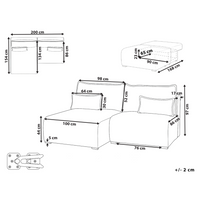 Divano angolare modulare destro marrone Boucle imbottito con funzione letto e contenitore stile minimalista