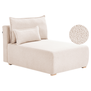 Chaise longue beige Poltrona imbottita bouclé con cuscino Stile minimalista