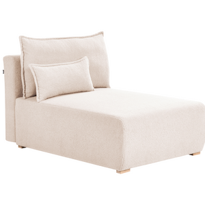 Divano modulare a U tessuto beige con funzione letto e contenitore Stile minimalista