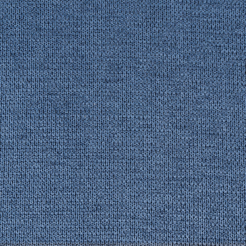 Chaise longue blu in tessuto con cuscino, stile minimalista