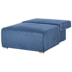 Divano componibile in tessuto blu imbottito con funzione letto e contenitore Stile minimalista