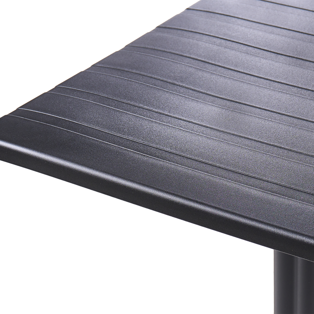 Tavolo da bistrot nero Materiale sintetico 60 x 60 cm Ribaltabile Resistente da esterno Tavolo da balcone