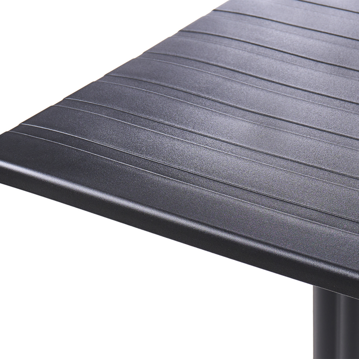Tavolo da bistrot nero Materiale sintetico 60 x 60 cm Ribaltabile Resistente da esterno Tavolo da balcone