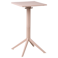 Tavolo da bistrot Beige Materiale sintetico 60 x 60 cm Ribaltabile Resistente da esterno Tavolo da balcone