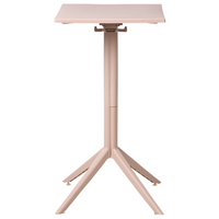 Tavolo da bistrot Beige Materiale sintetico 60 x 60 cm Ribaltabile Resistente da esterno Tavolo da balcone