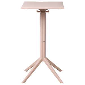 Tavolo da bistrot Beige Materiale sintetico 60 x 60 cm Ribaltabile Resistente da esterno Tavolo da balcone