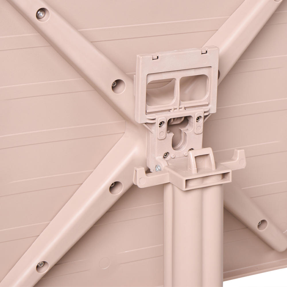 Tavolo da bistrot Beige Materiale sintetico 60 x 60 cm Ribaltabile Resistente da esterno Tavolo da balcone