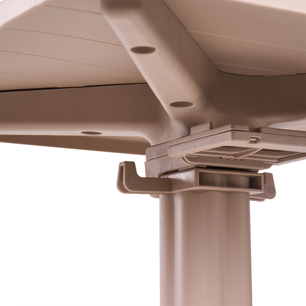 Tavolo da bistrot Beige Materiale sintetico 60 x 60 cm Ribaltabile Resistente da esterno Tavolo da balcone