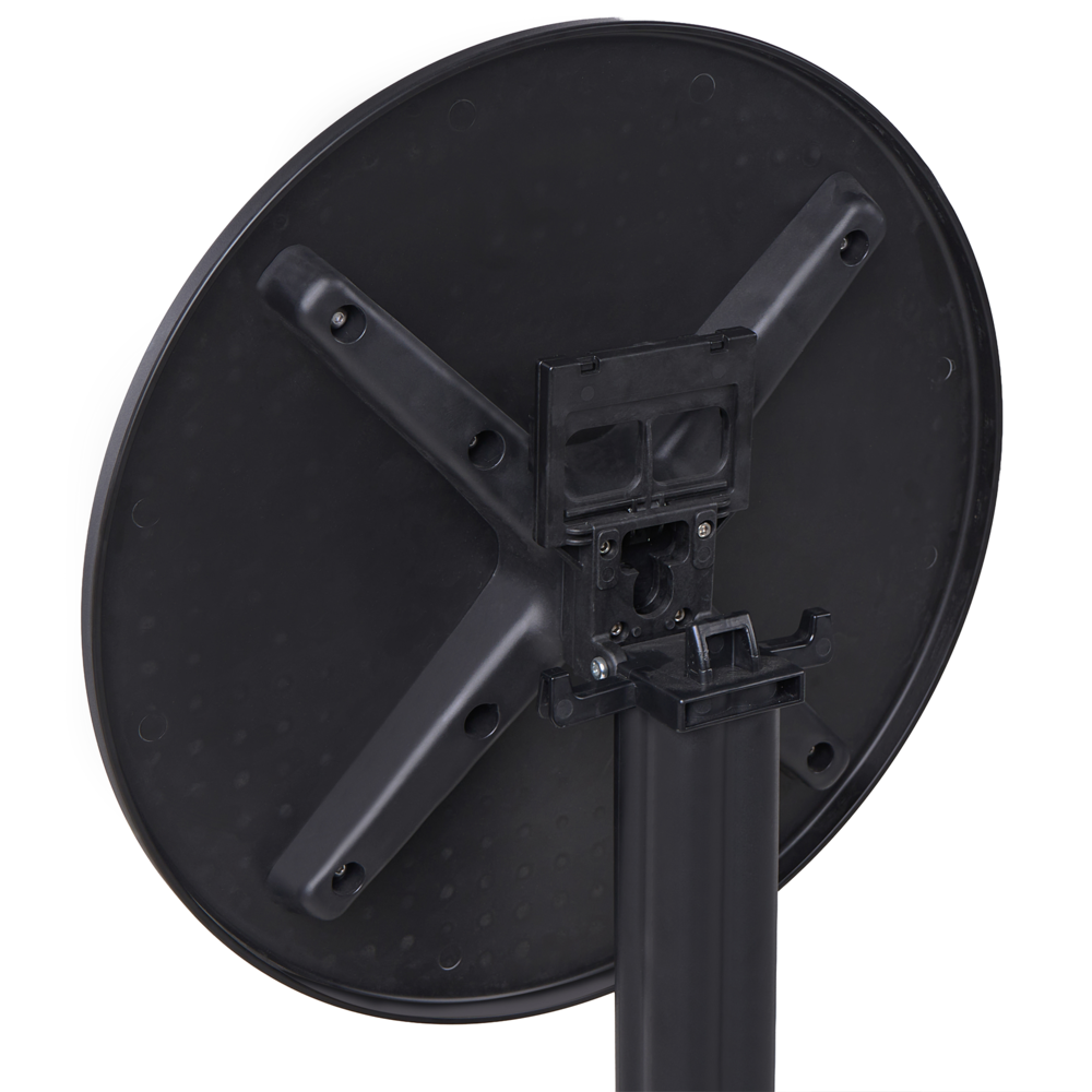 Tavolo da bistrot nero in materiale sintetico 60 x 60 cm rotondo con piano ribaltabile Resistente all'uso esterno Tavolo da balcone