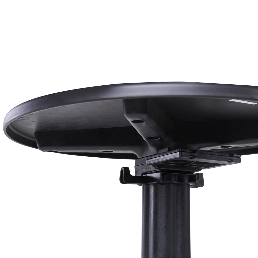 Tavolo da bistrot nero in materiale sintetico 60 x 60 cm rotondo con piano ribaltabile Resistente all'uso esterno Tavolo da balcone