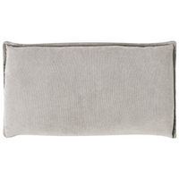 Chaise longue grigio in tessuto con cuscino, stile minimalista