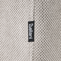 Chaise longue grigio in tessuto con cuscino, stile minimalista