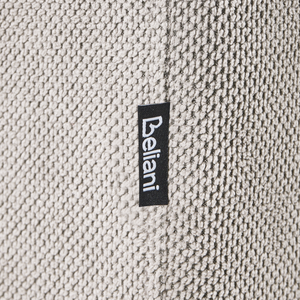 Chaise longue grigio in tessuto con cuscino, stile minimalista