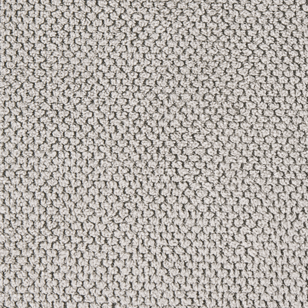 Chaise longue grigio in tessuto con cuscino, stile minimalista