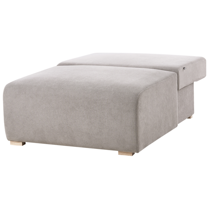 Divano componibile in tessuto grigio imbottito con funzione letto e contenitore Stile minimalista