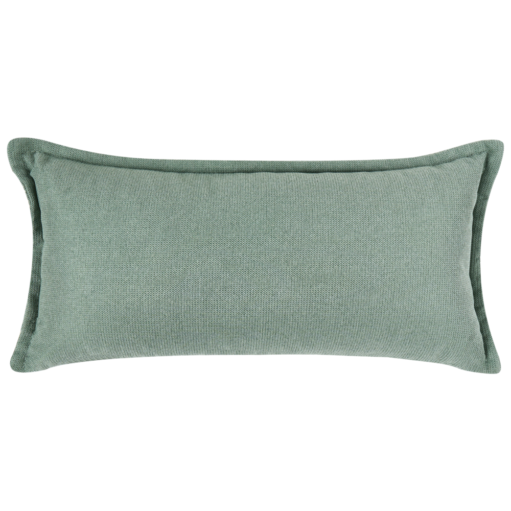 Chaise longue verde chiaro in tessuto con cuscino, stile minimalista