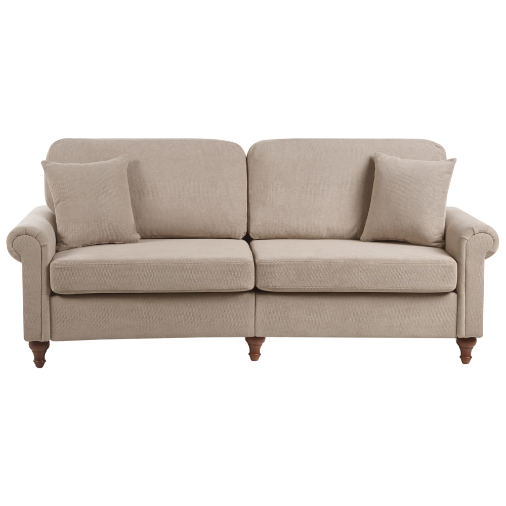 Set di divani moderni in tessuto bianco a 2 e 3 posti con cuscini soggiorno stile moderno