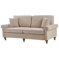 Set di divani moderni in tessuto bianco a 2 e 3 posti con cuscini soggiorno stile moderno