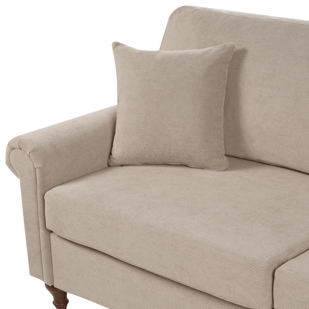 Set di divani moderni in tessuto bianco a 2 e 3 posti con cuscini soggiorno stile moderno