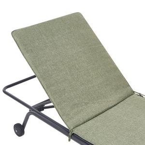 Sdraio da giardino Verde Struttura in acciaio Tessuto olefinico Resistente alle intemperie Reclinabile Moderna