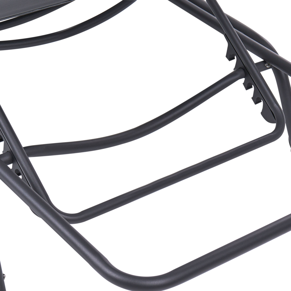 Sdraio da giardino Verde Struttura in acciaio Tessuto olefinico Resistente alle intemperie Reclinabile Moderna