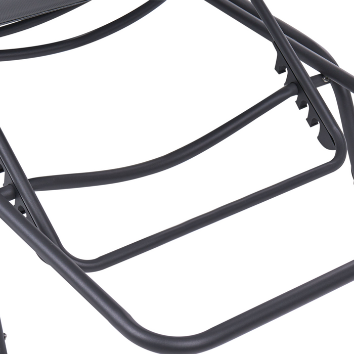 Sdraio da giardino Verde Struttura in acciaio Tessuto olefinico Resistente alle intemperie Reclinabile Moderna