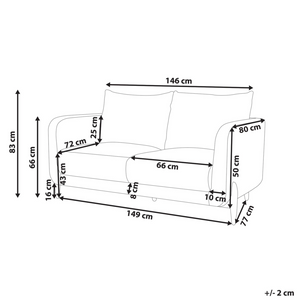 Divano a 2 posti Rivestimento in ciniglia azzurro Gambe in legno con braccioli Angolo lettura soggiorno Stile scandinavo moderno