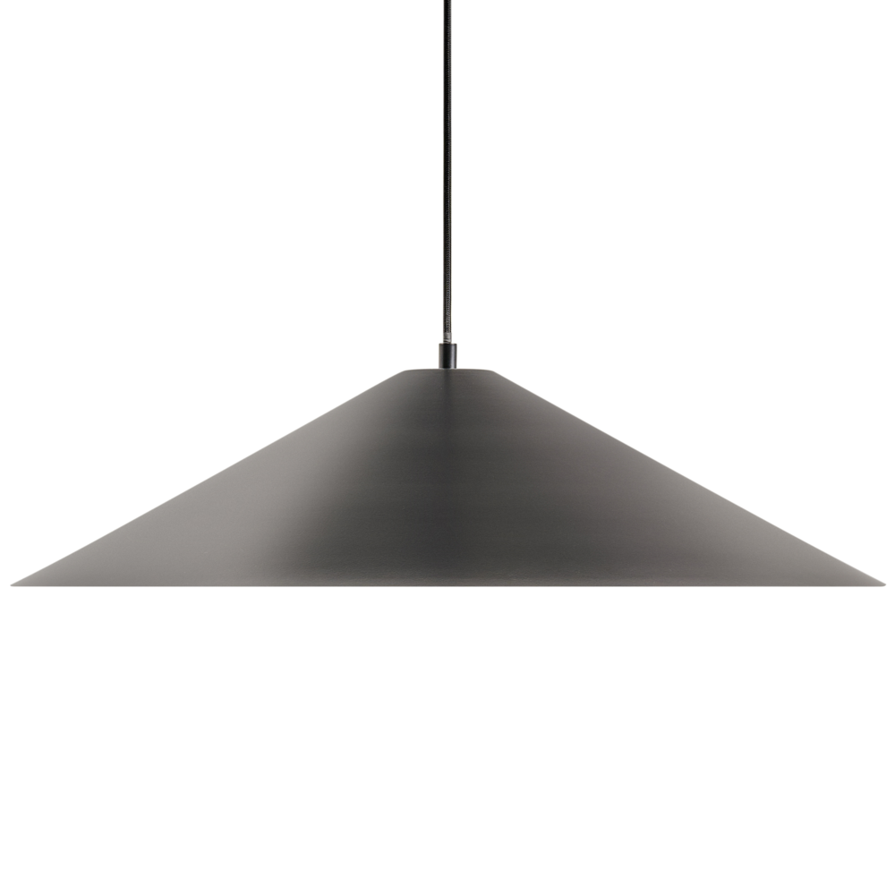 Lampada a sospensione in metallo nero UFO dal design moderno in stile Mid Century verniciata
