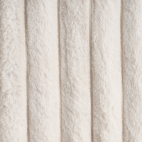 Copriletto decorativo in tessuto morbido 200 x 220 cm beige  chiaro camera da letto